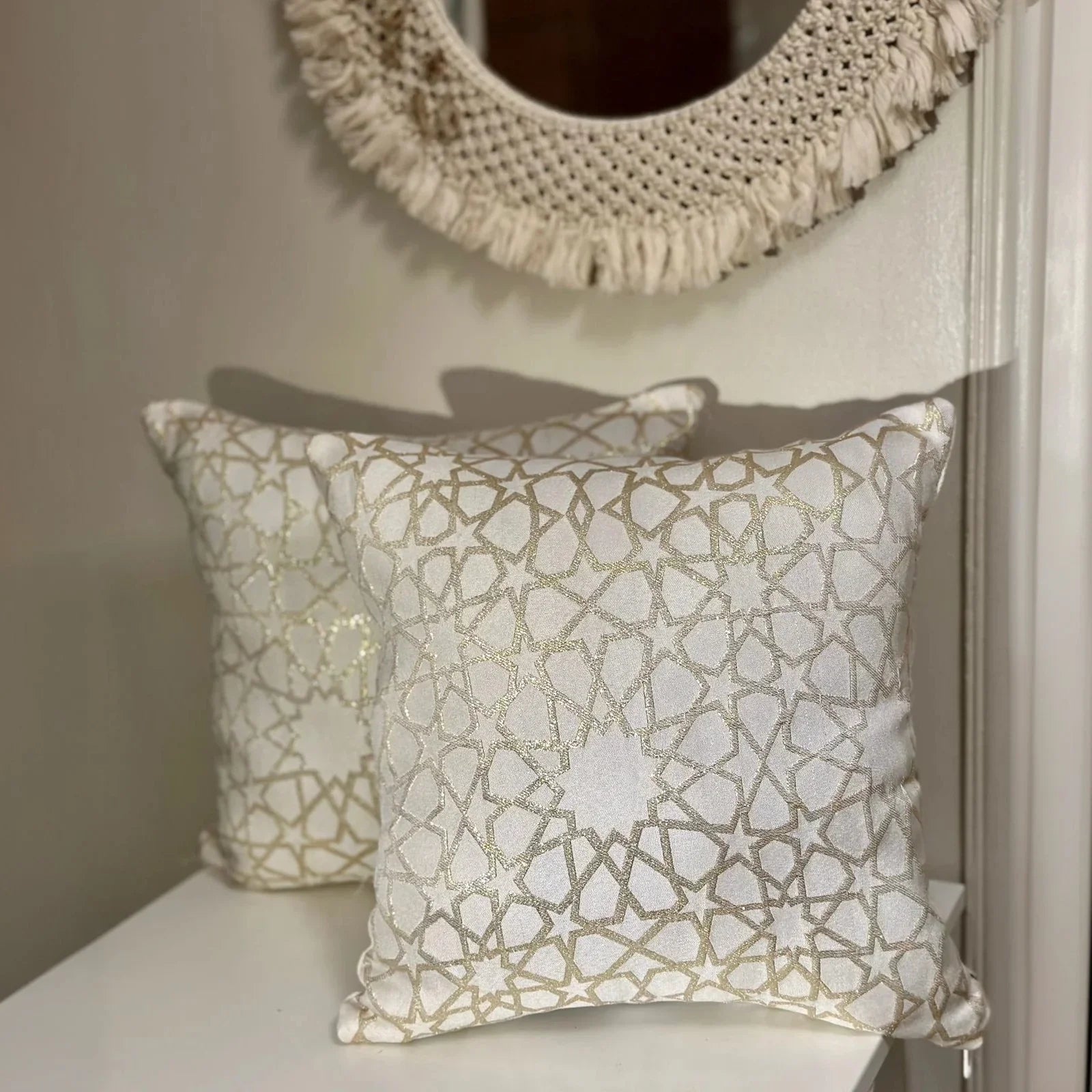 طقم كوشن رمضانية قماش، 40*40 سم - قطعتين