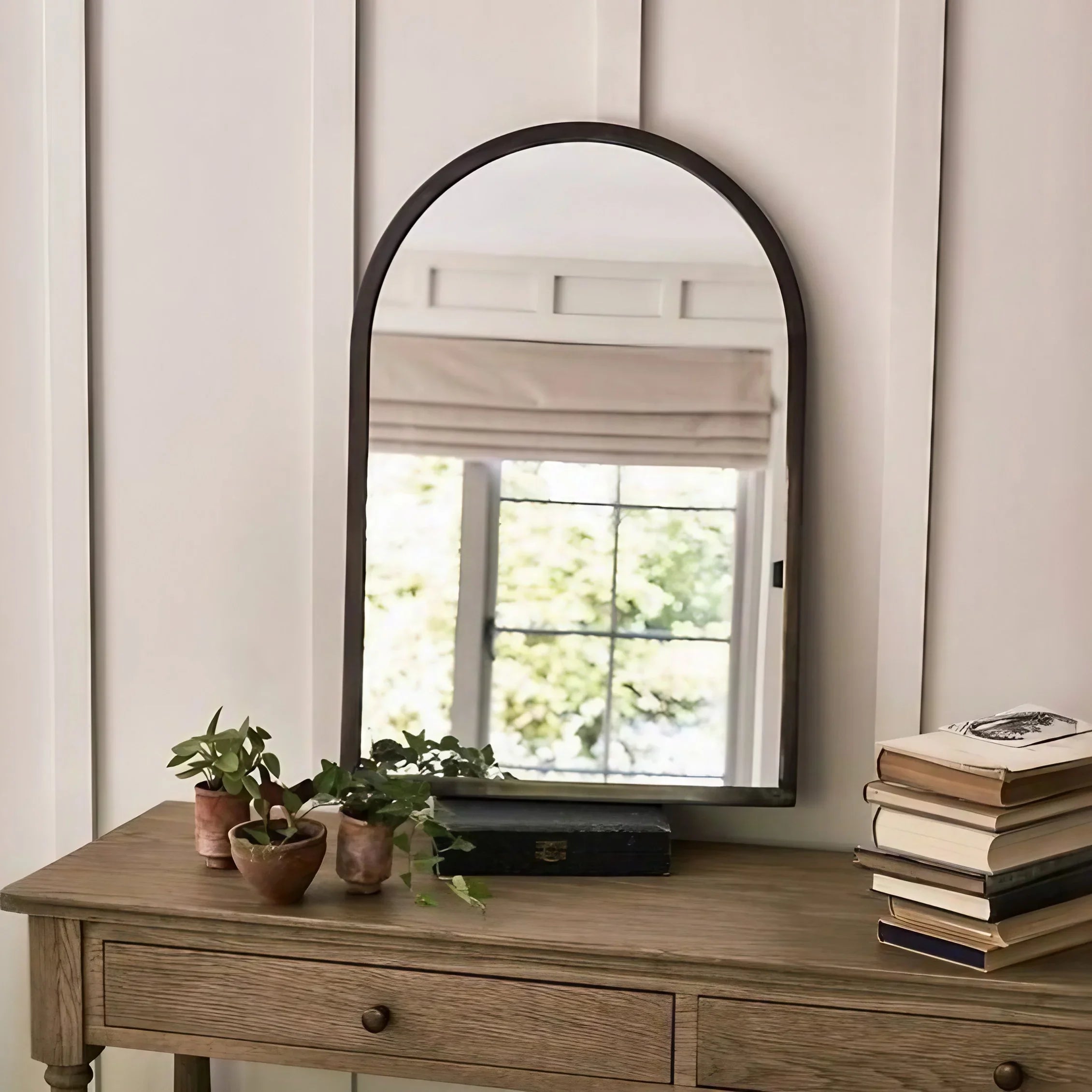 مرايا حائط بإطار خشب ام دي اف، 40*2*90 سم