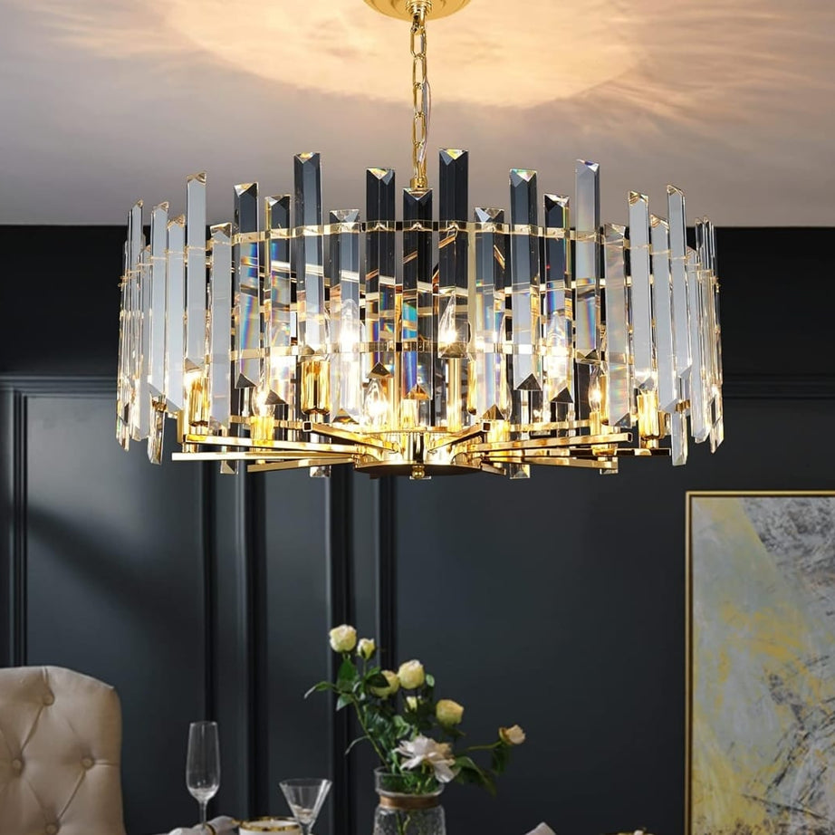 نجفة ستيل، 60*60 سم - ذهبي