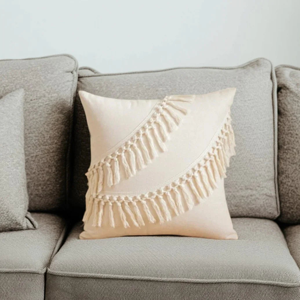 كوشن مكرمية قطن، 40*40 سم