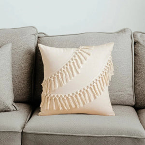 كوشن مكرمية قطن، 40*40 سم