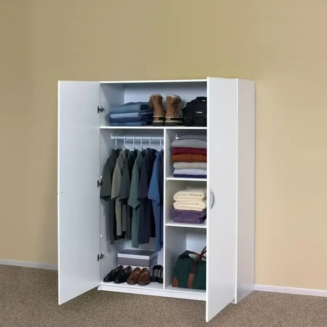 دولاب خشب ام دي اف، 100*50*195 سم