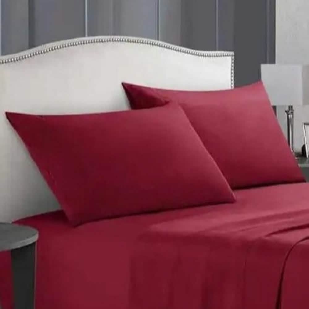 طقم ملاية سرير مايكروفايبر، 240*220 سم - أحمر