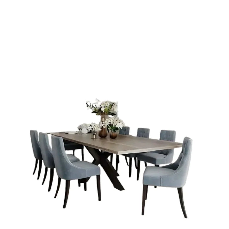 سفرة خشب كونتر، 180*90*75 سم - 9 قطع