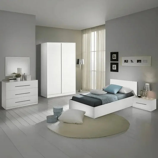 غرفة نوم كاملة، خشب ام دي اف - 4 قطع