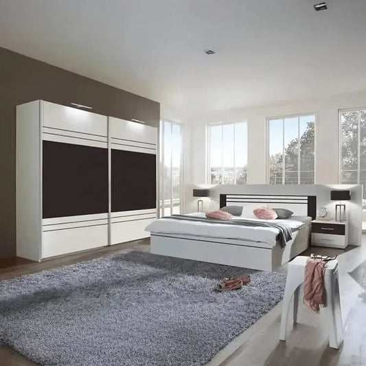 غرفة نوم كاملة، خشب ام دي اف - 4 قطع