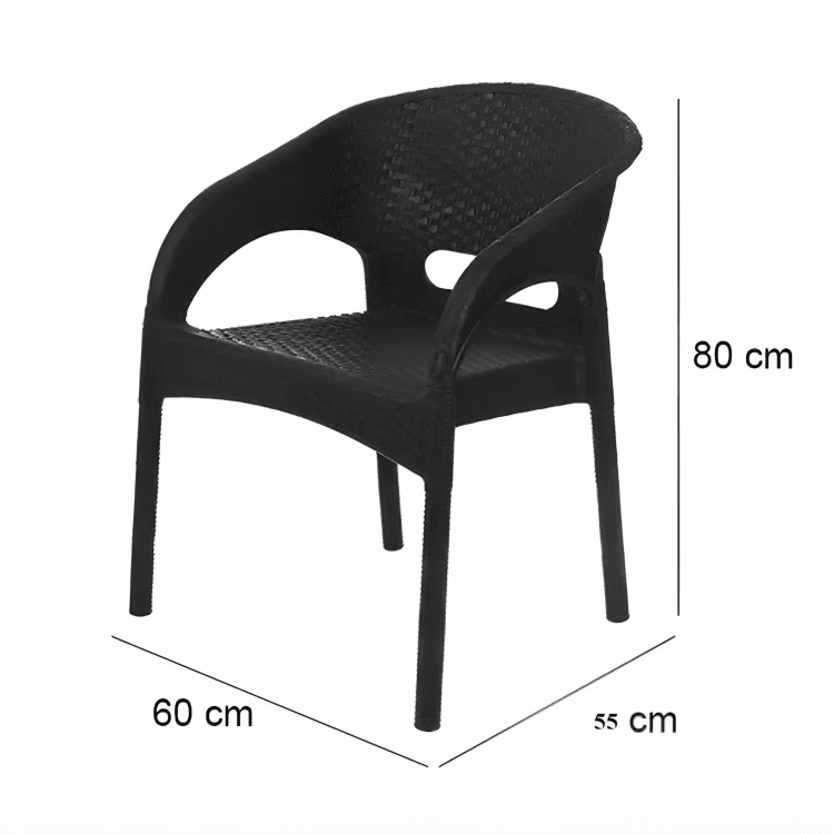 طقم بلاستيك بامبو 4 كرسي وترابيزة - FIR18 - Homix