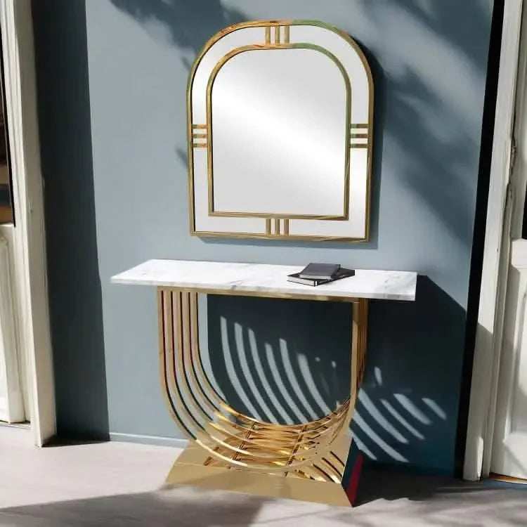 كونسول ستيل بمرايا، 120*40*90 سم