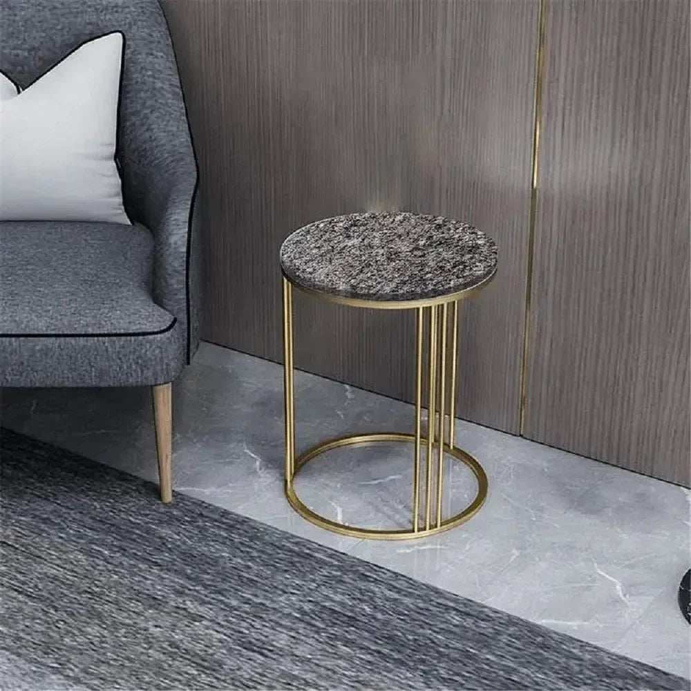 ترابيزة جانبية معدن بسطح جرانيت، 40*60 سم