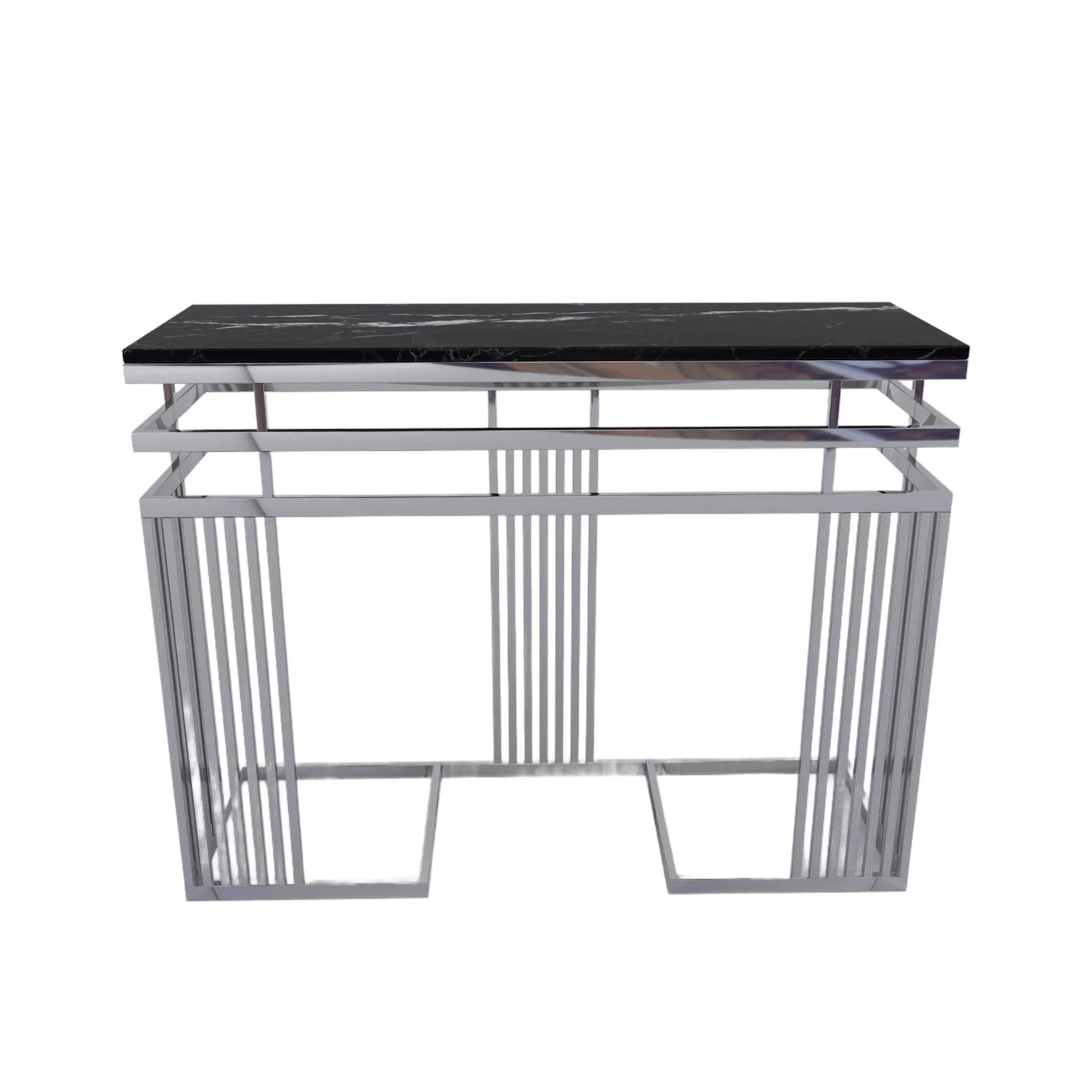 كونسول ستيل بسطح رخام، 120*40*90 سم