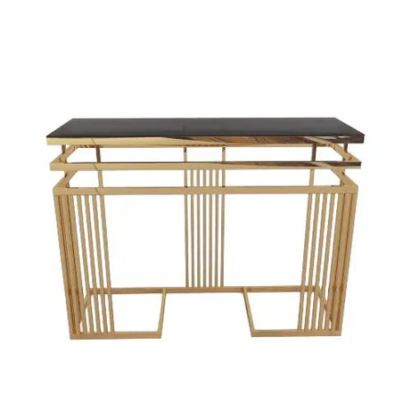 كونسول ستيل بسطح زجاج، 120*40*90 سم