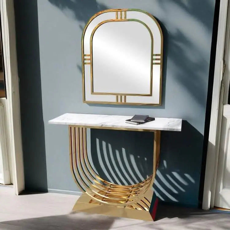 كونسول ستيل بمرايا، 120*40*90 سم 