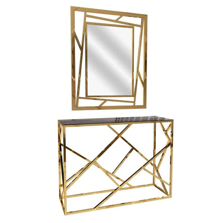 كونسول ستيل بمرايا، 120*40*90 سم