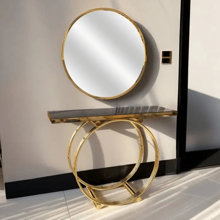 كونسول ومرايا ستانلس، 40*120*90 سم