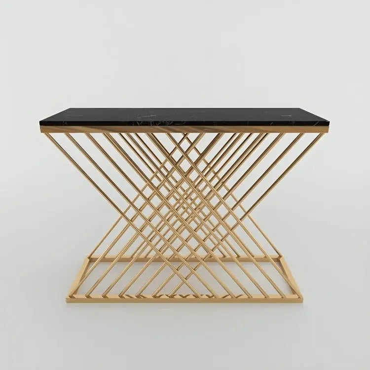 كونسول ستيل بسطح رخام، 120*40*90 سم