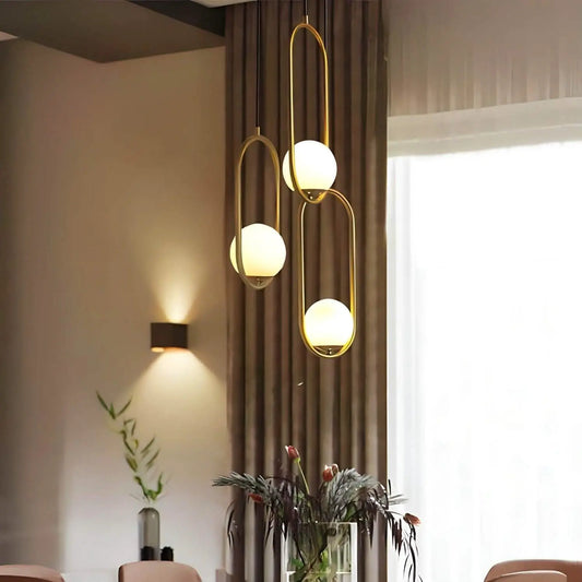 نجفة معدن و زجاج 40*40 سم - YLG206 Y-Lights