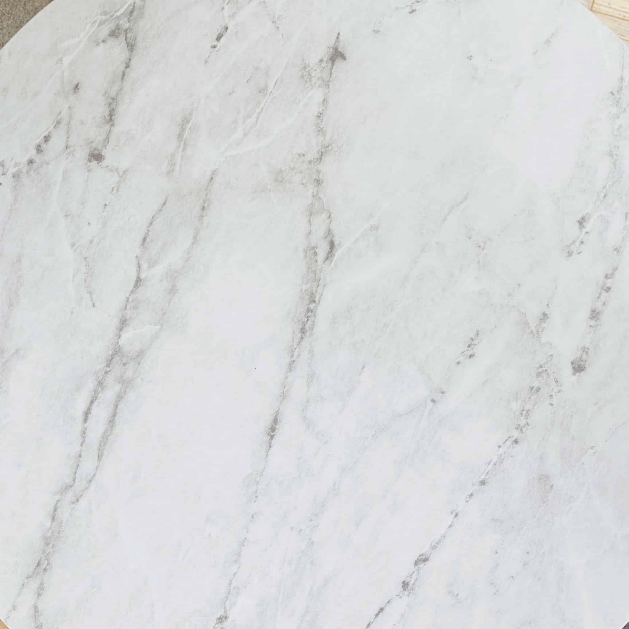 ترابيزة جانبية ستيل بسطح رخام، 40*40*50 سم