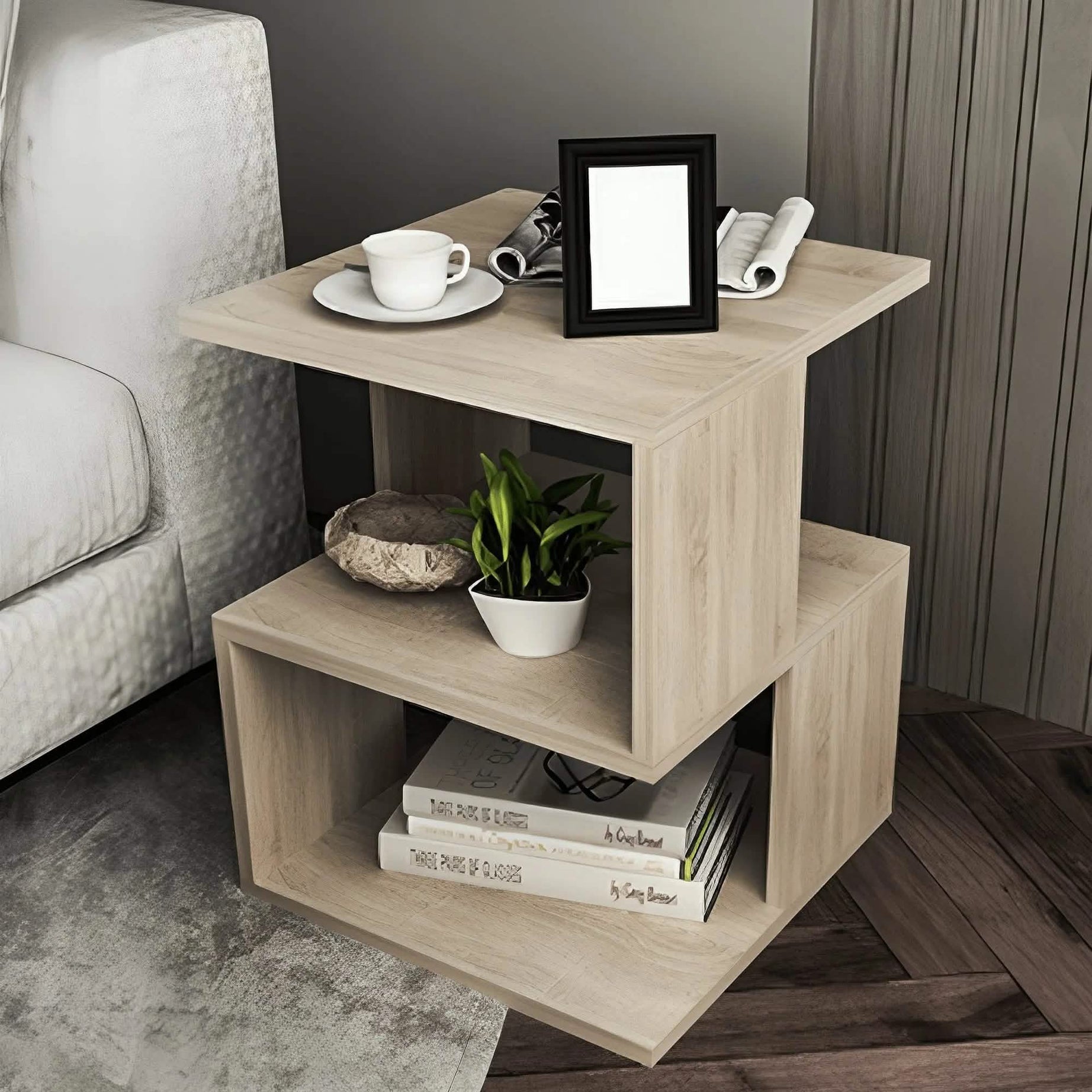 ترابيزة جانبية ام دي اف 40*40*50 سم - CLG468 - Homix