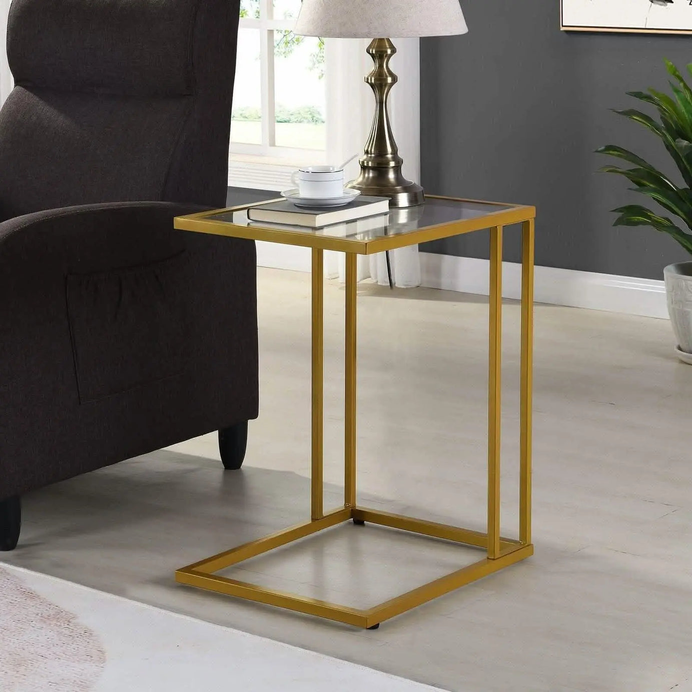 ترابيزة جانبية بسطح زجاج 40*45*50 سم - CH379 - Homix