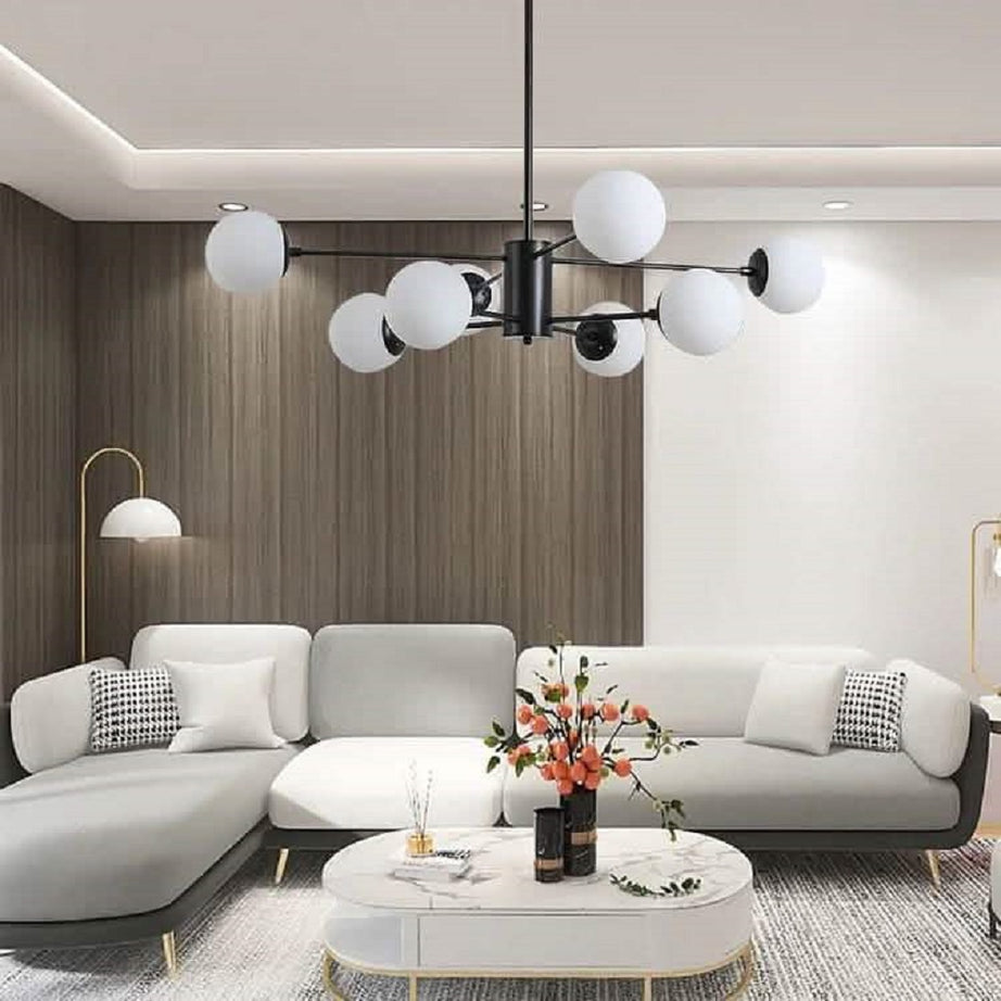 نجفة معدن و زجاج، 40*55 سم