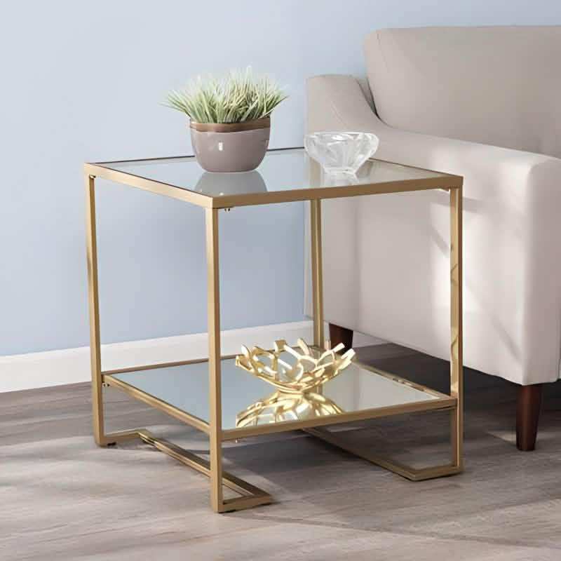 ترابيزة جانبية زجاج 40*40*60 سم - RON63 Royal Iron