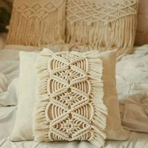 كوشن مكرمية قطن، 40*40 سم