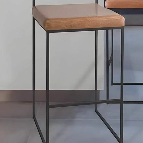 كرسي بار ستيل و جلد، 40*40*90 سم