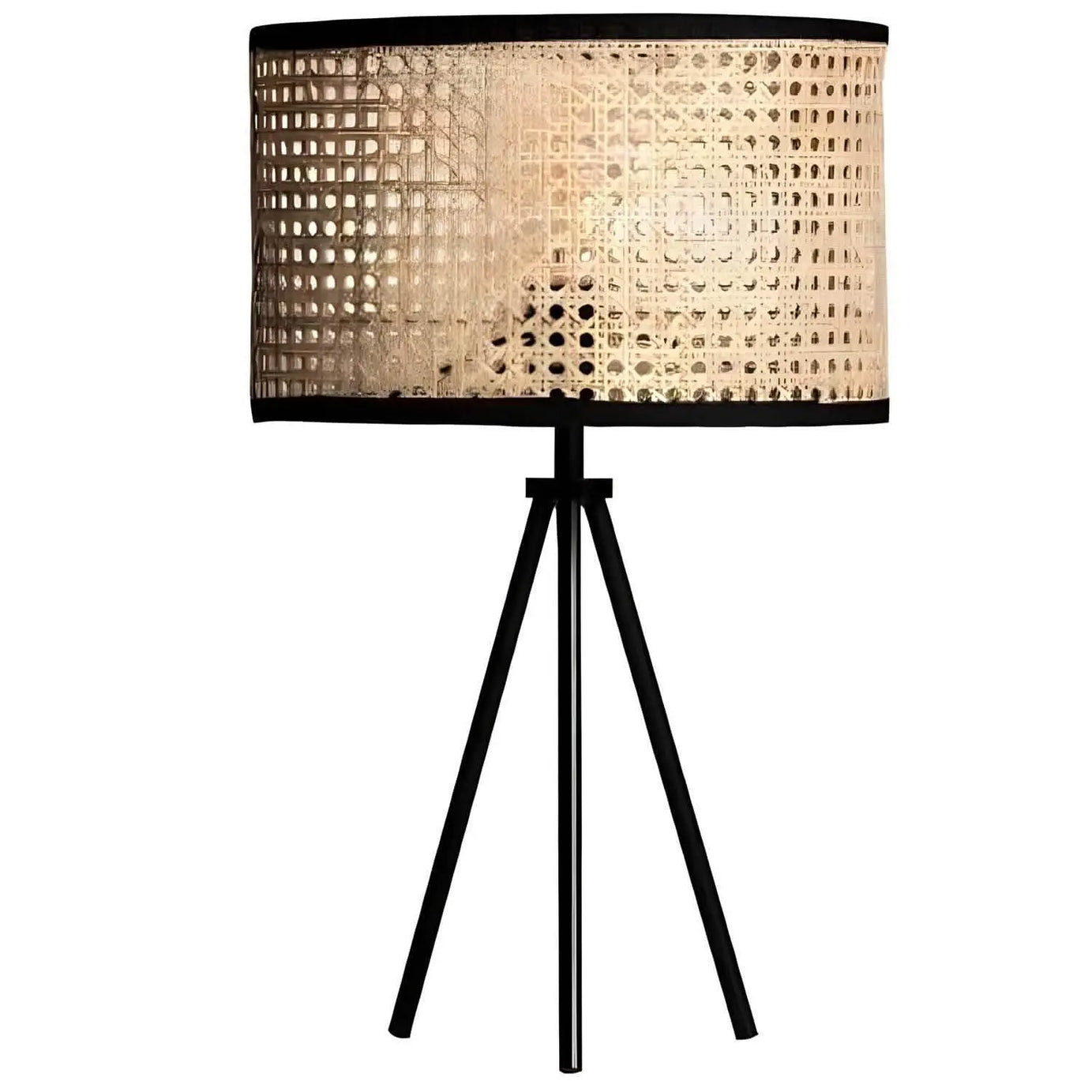 أباجورة معدن و راتان 42*25 سم - YLG7 Y-Lights