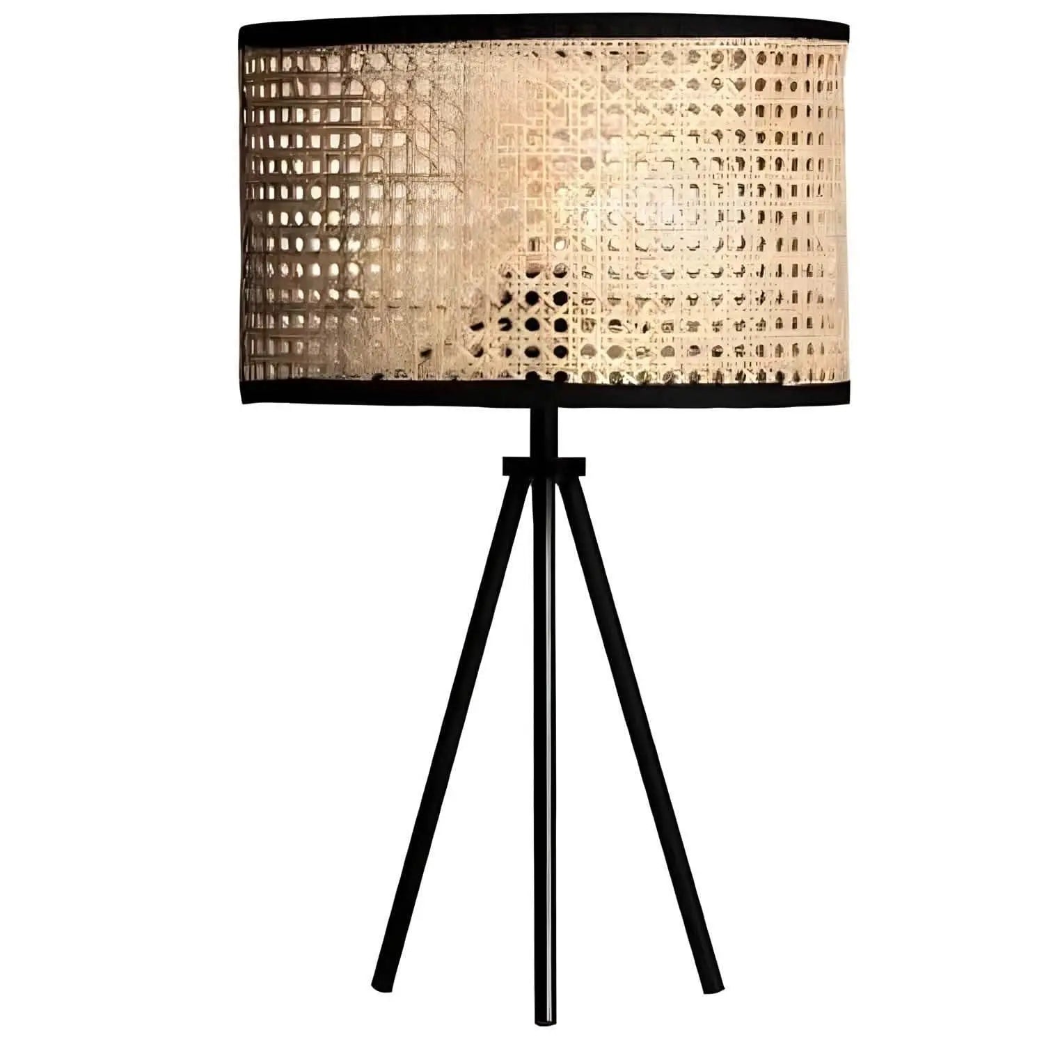 أباجورة معدن و راتان 42*25 سم - YLG7 Y-Lights