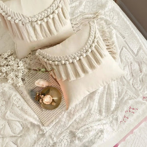 كوشن مكرمية قطن، 40*40 سم