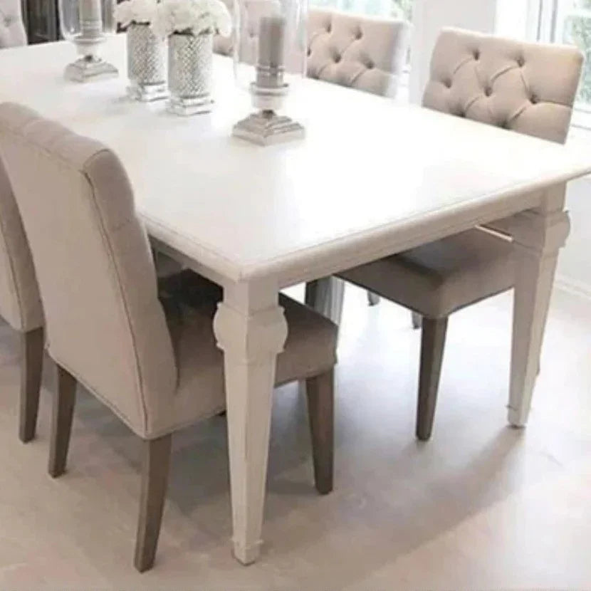 طقم سفرة خشب زان و كونتر، 7 قطع