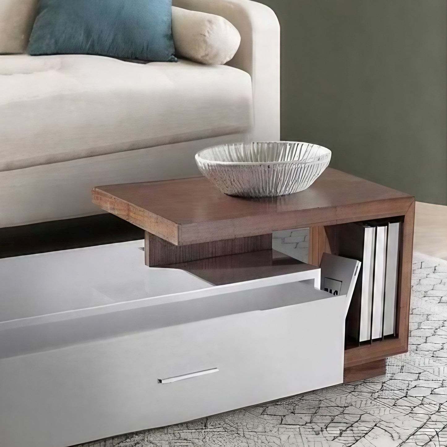 ترابيزة قهوة خشب ام دي اف أسباني، 100*50*45 سم