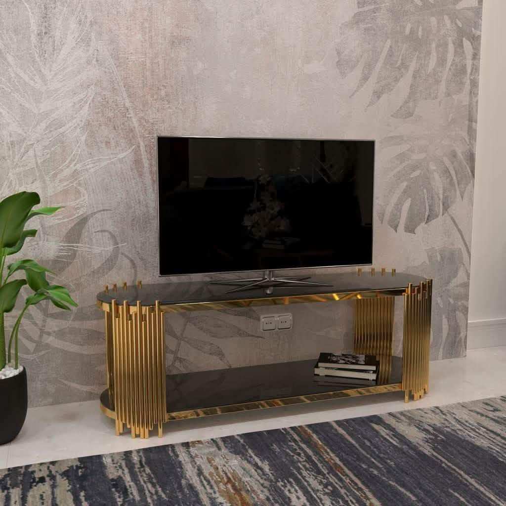 ترابيزة تليفزيون ذهبي 45*140*50 سم - RAX64 - Homix