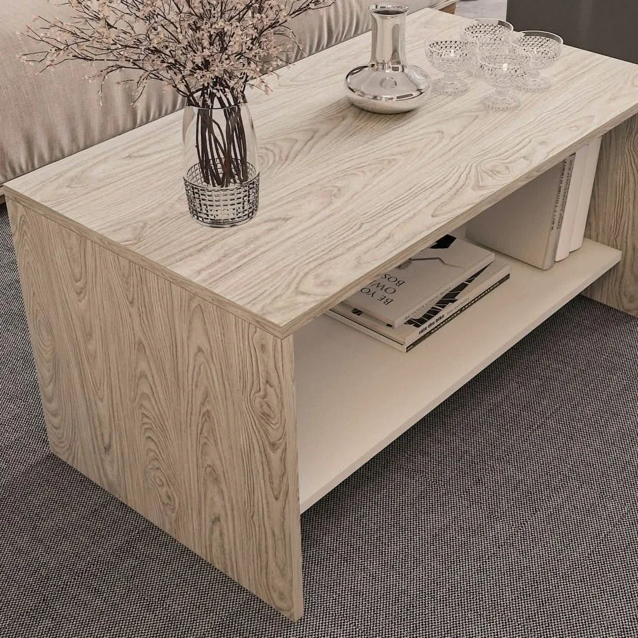 ترابيزة قهوة ام دي اف، 90*50*45 سم