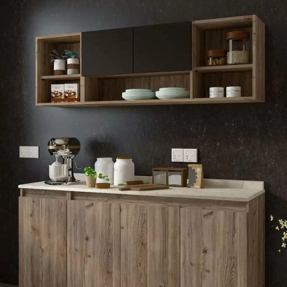 مطبخ خشب ام دي اف، قطعتين