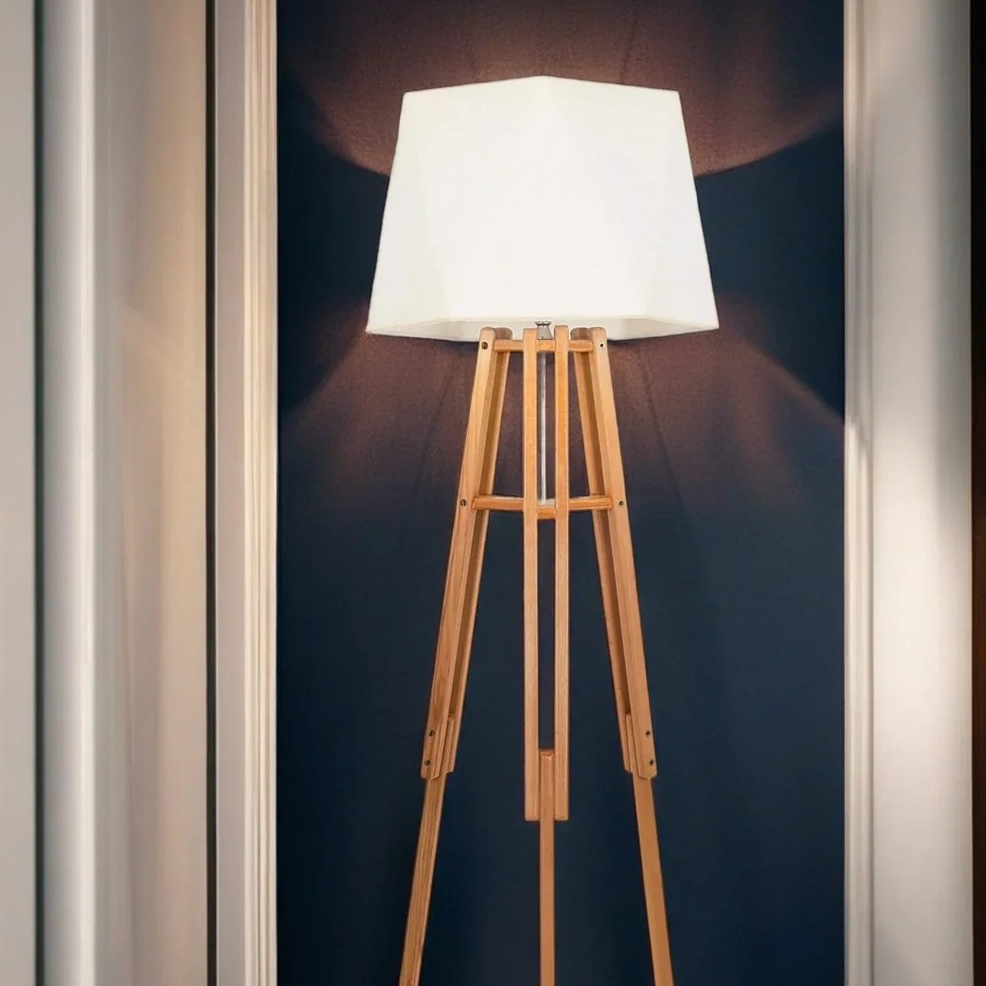 أباجورة أرضية خشب زان، 45*160 سم