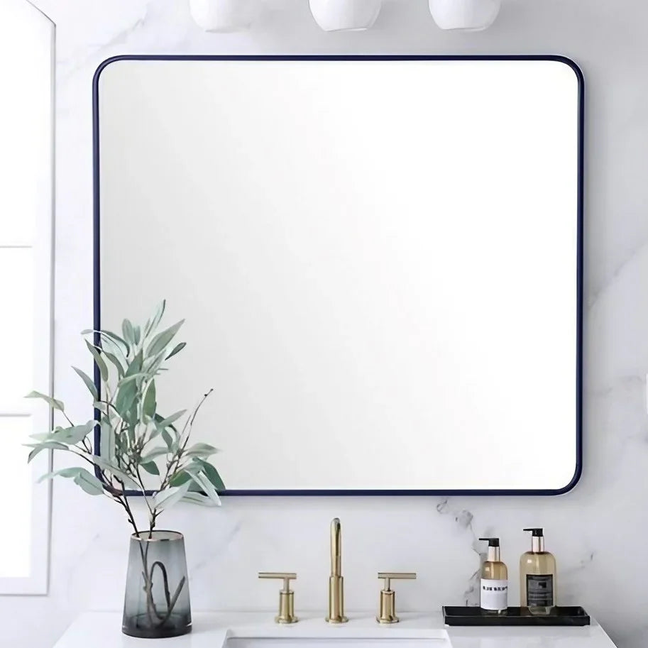 مرايا حائط بإطار خشب ام دي اف، 70*2*70 سم