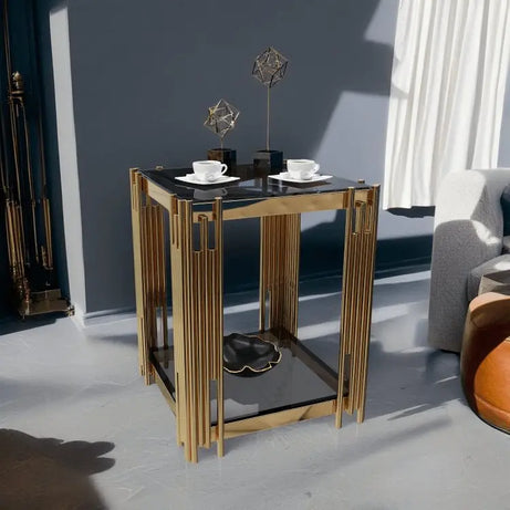 ترابيزة جانبية ذهبي 45*45*60 سم - RAX49 - Homix