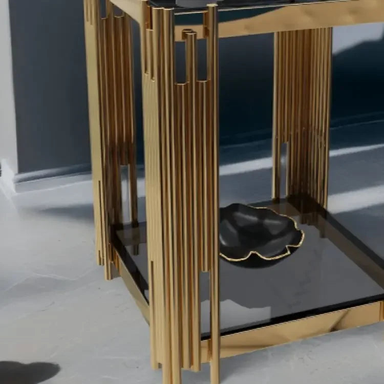 ترابيزة جانبية ذهبي 45*45*60 سم - RAX49 - Homix