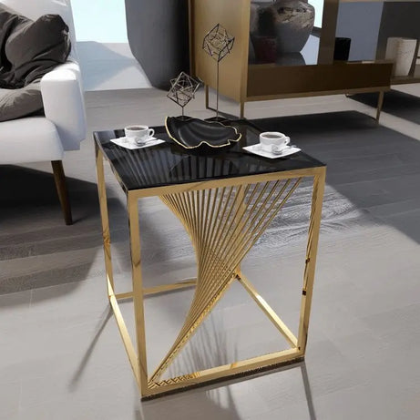 ترابيزة جانبية ذهبي 45*45*60 سم - RAX53 - Homix
