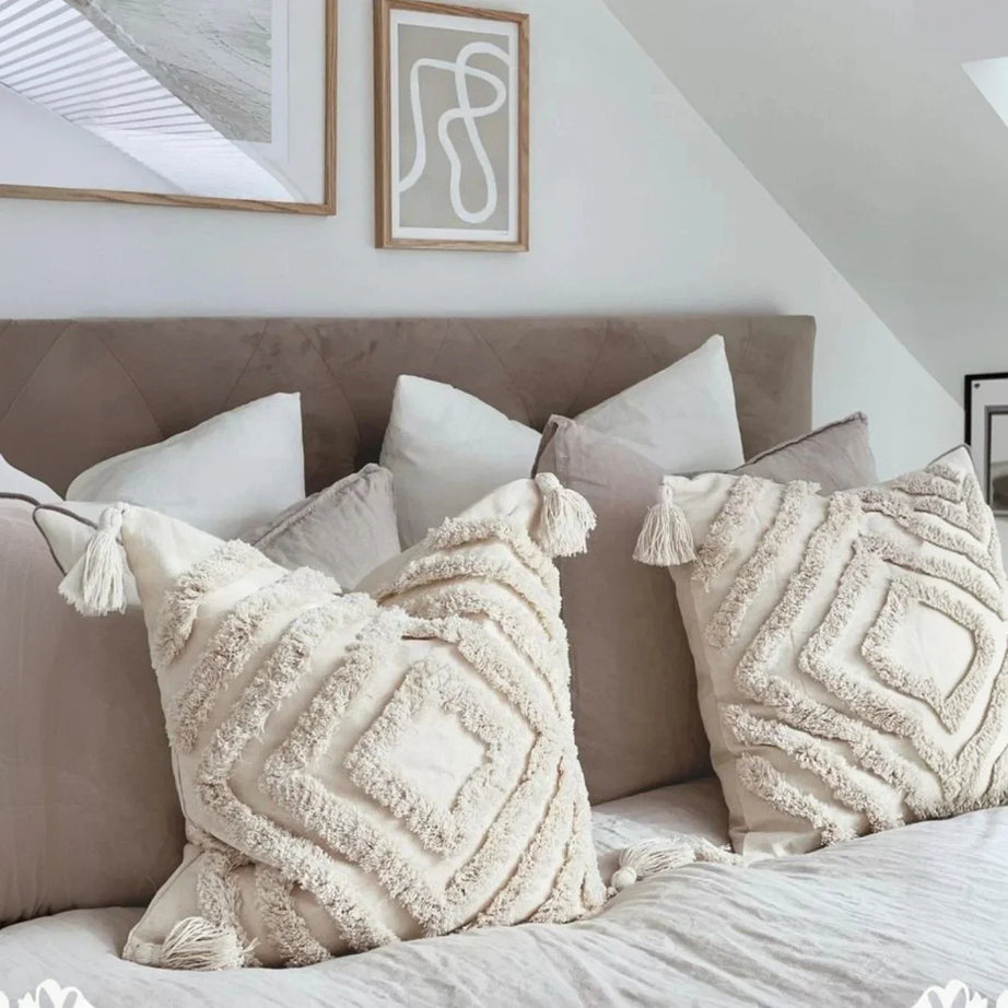 كوشن مكرمية قطن، 40*40 سم