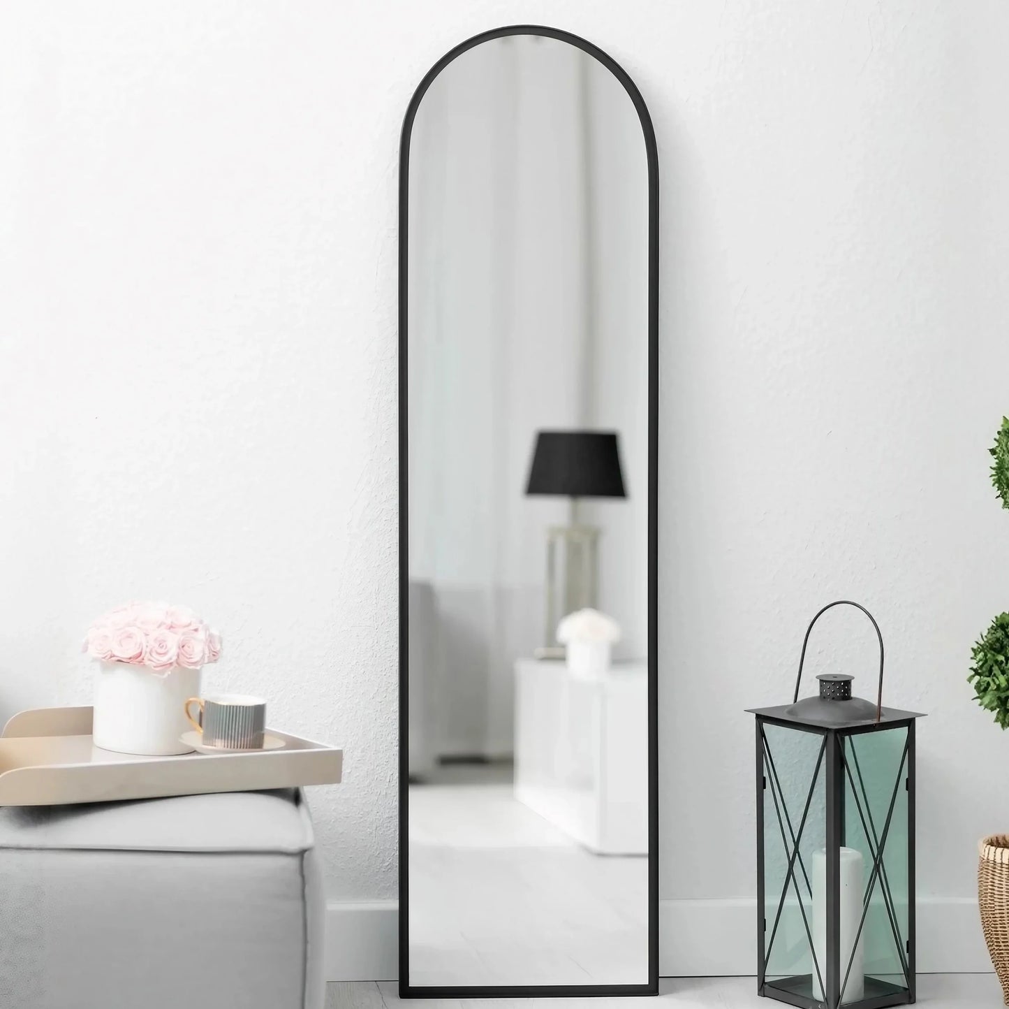 مرايا ستاند بإطار خشب ام دي اف، 35*2*145 سم