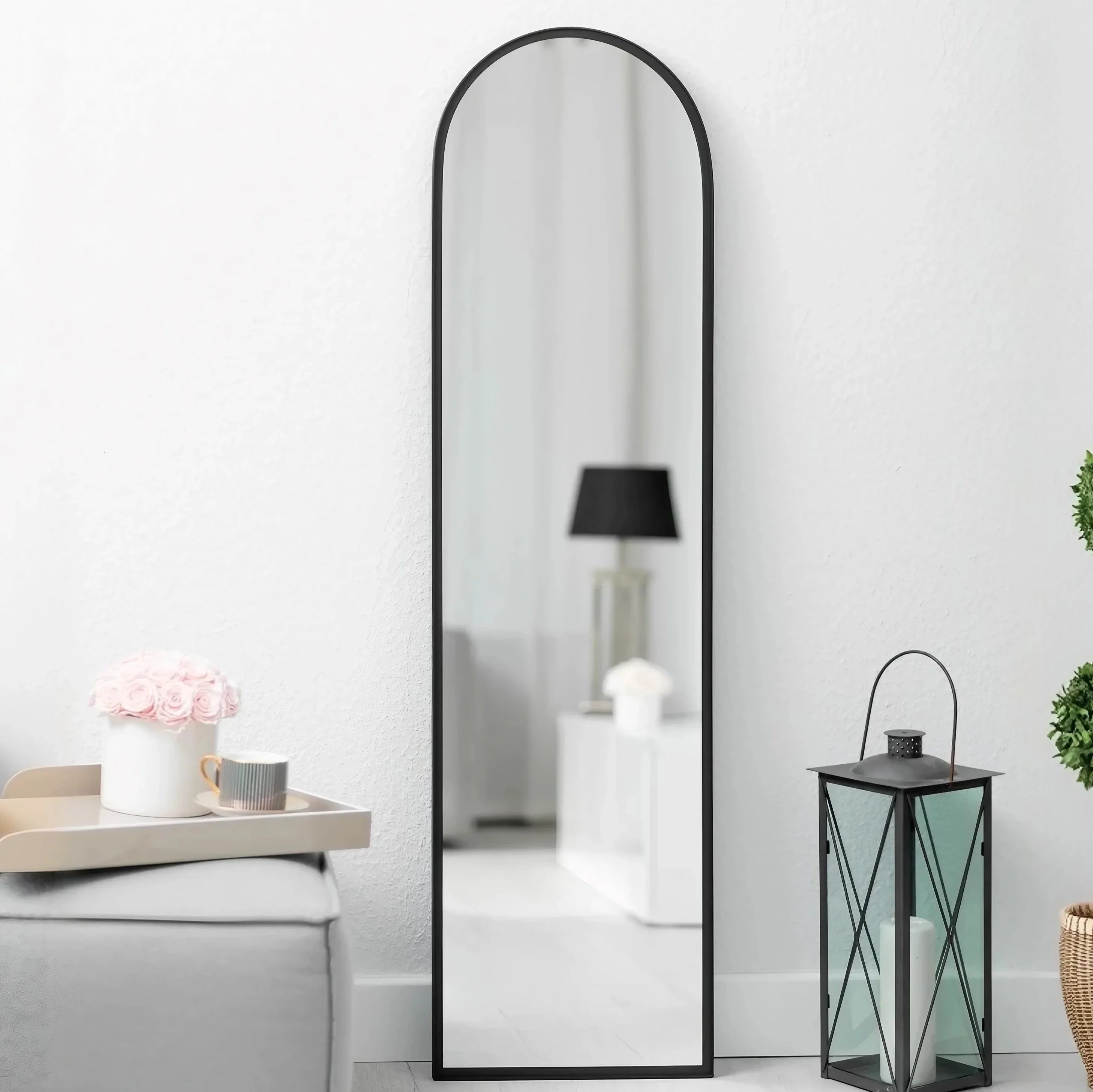 مرايا ستاند بإطار خشب ام دي اف، 35*2*145 سم