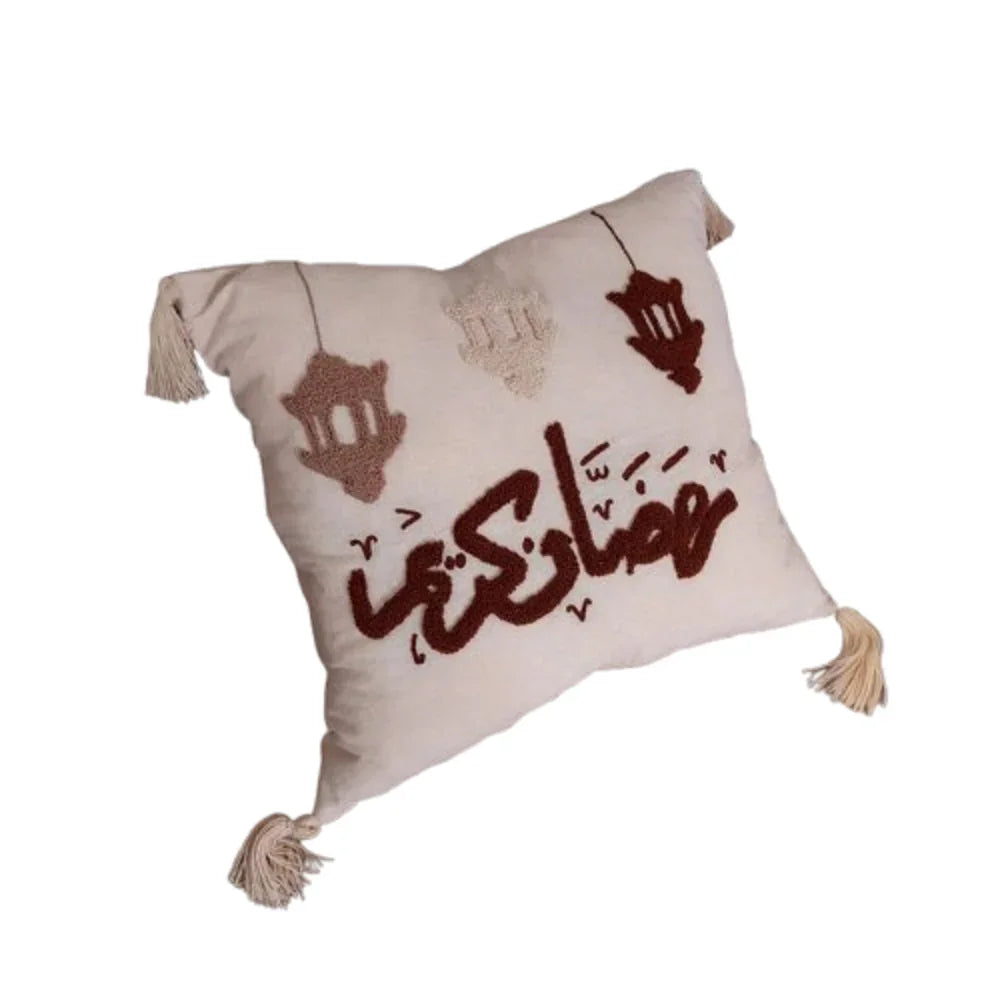 كوشن مكرمية قطن، 40*40 سم