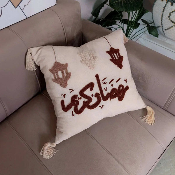 كوشن مكرمية قطن، 40*40 سم