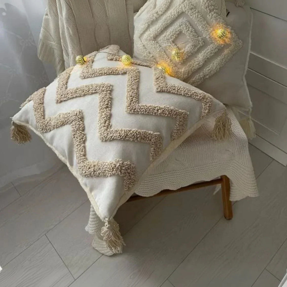 كوشن مكرمية قطن، 40*40 سم