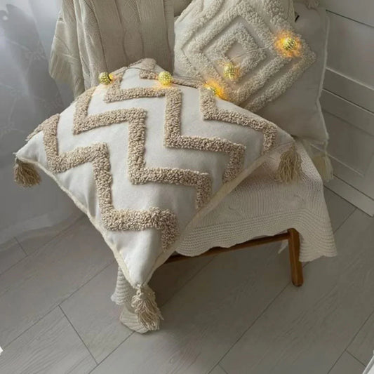 كوشن مكرمية قطن، 40*40 سم