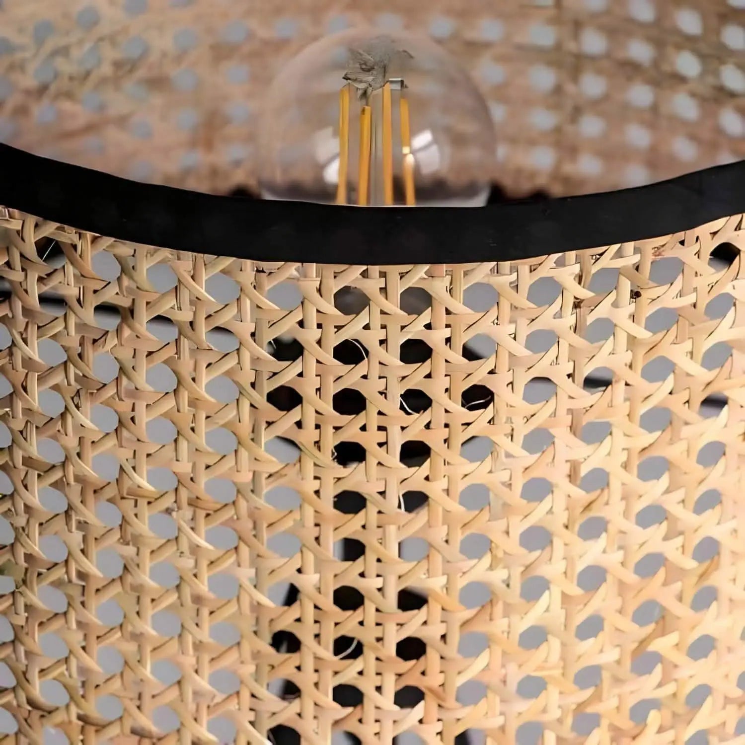 أباجورة ستيل و راتان، 49*144 سم