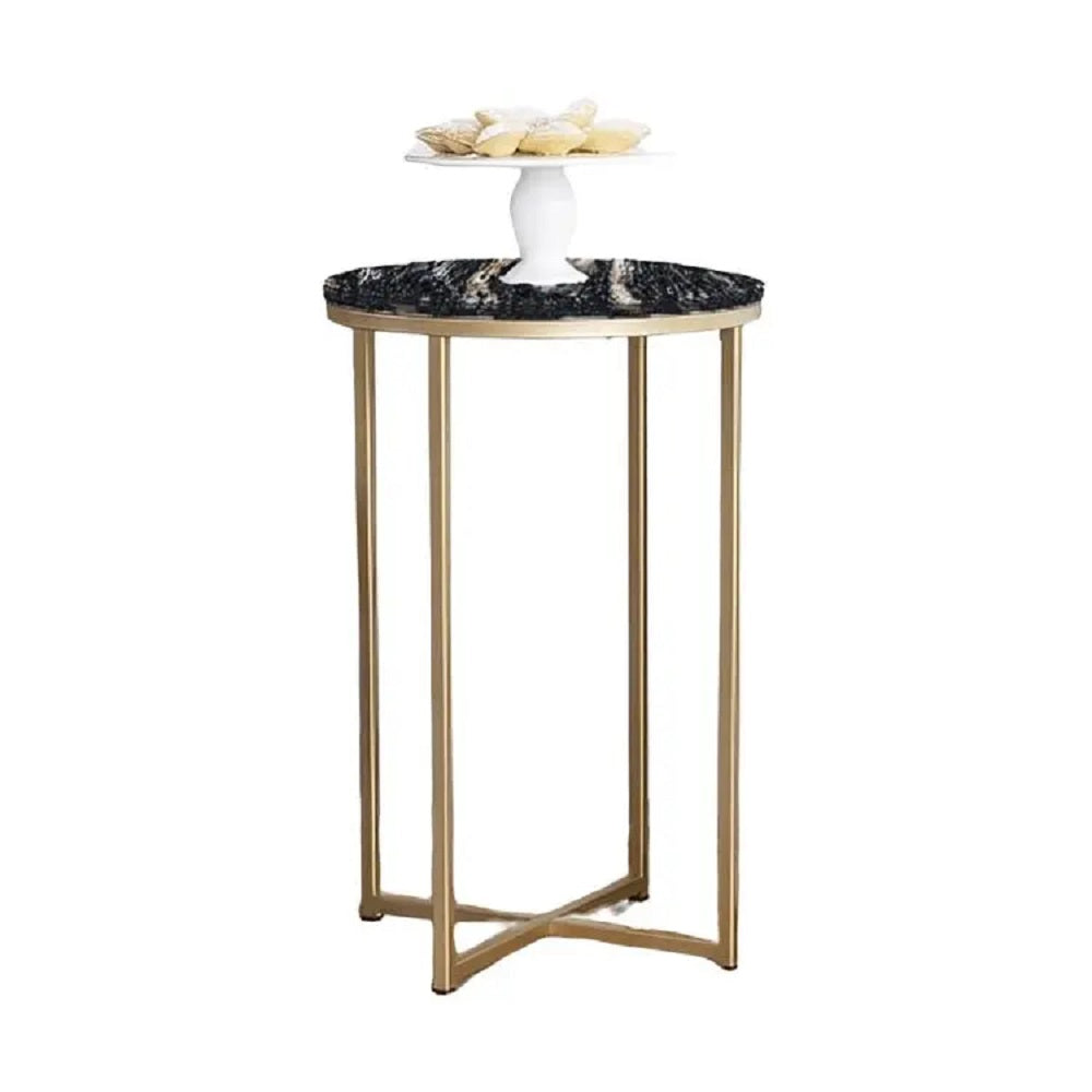 ترابيزة جانبية معدن بسطح جرانيت، 45*55 سم