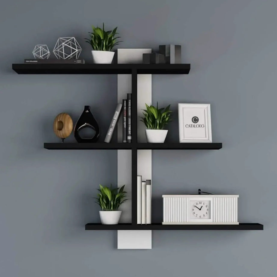 وحدة أرفف ام دي اف، 90*15*80 سم